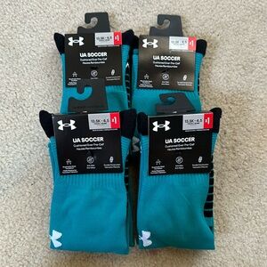 NWT Kids Youth Coastal Teal Under Armour Soccer Socks